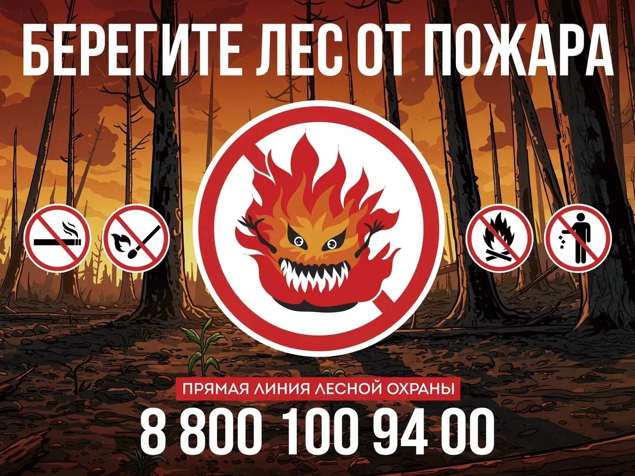 Помните: в 9 из 10 случаев причина лесного пожара – человек. Отдыхая на свежем воздухе, соблюдайте п