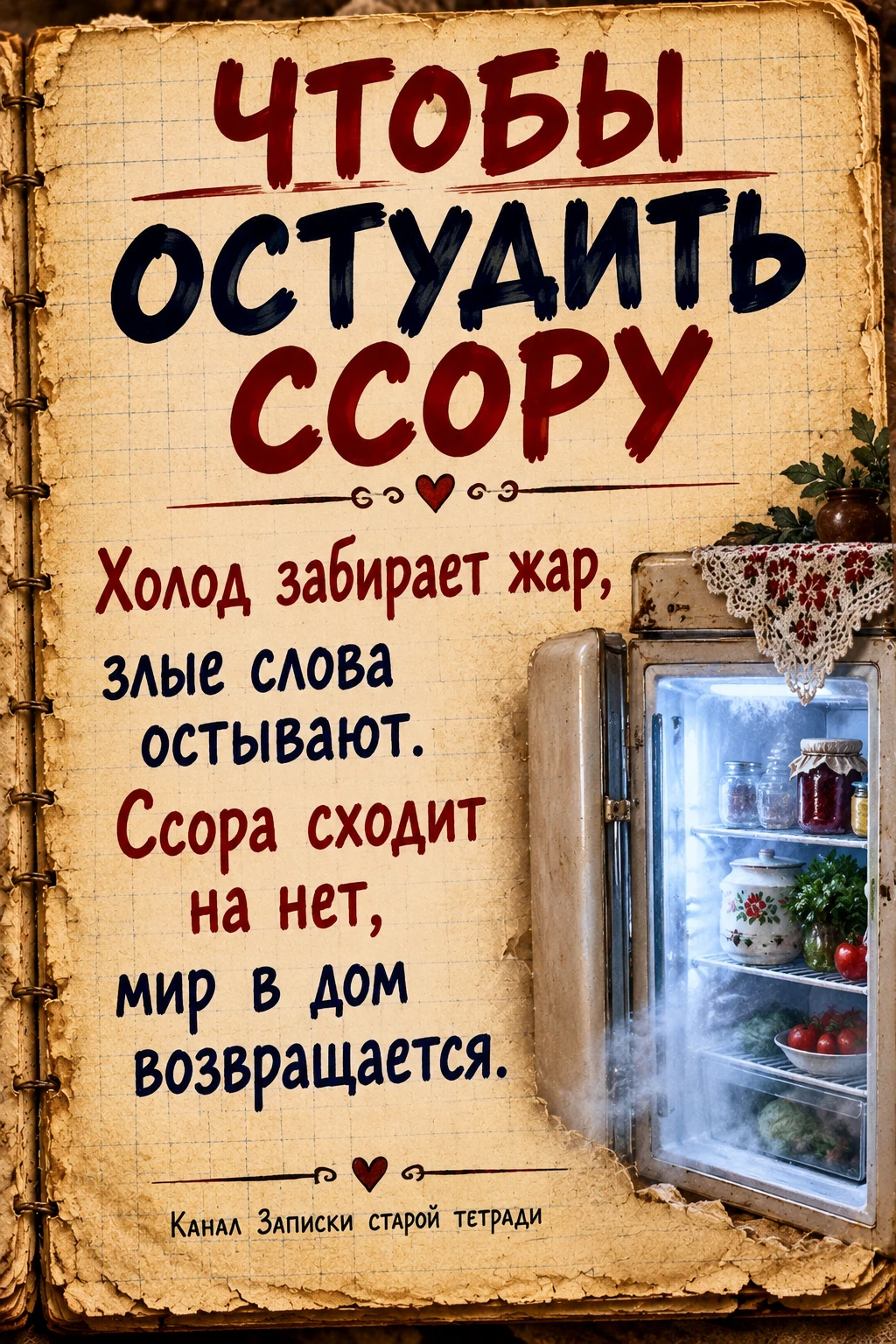 ❄️ ЧТОБЫ ОСТУДИТЬ ССОРУ