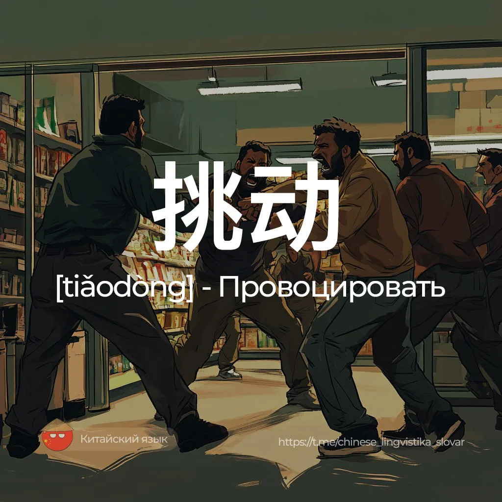 Провоцировать — 挑动 [тяодун]