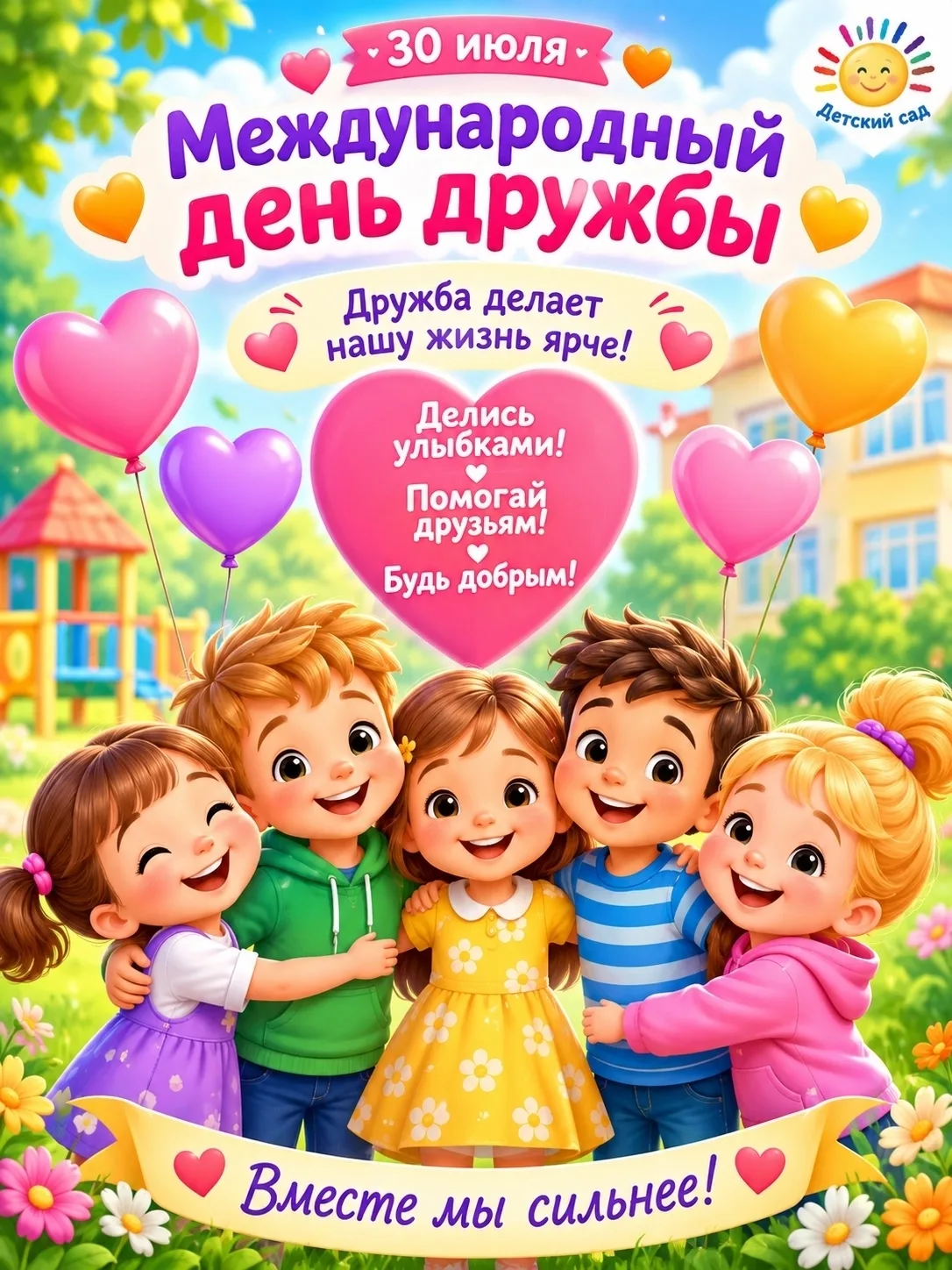 ☺️ 30 июля — Международный день дружбы! 🤝