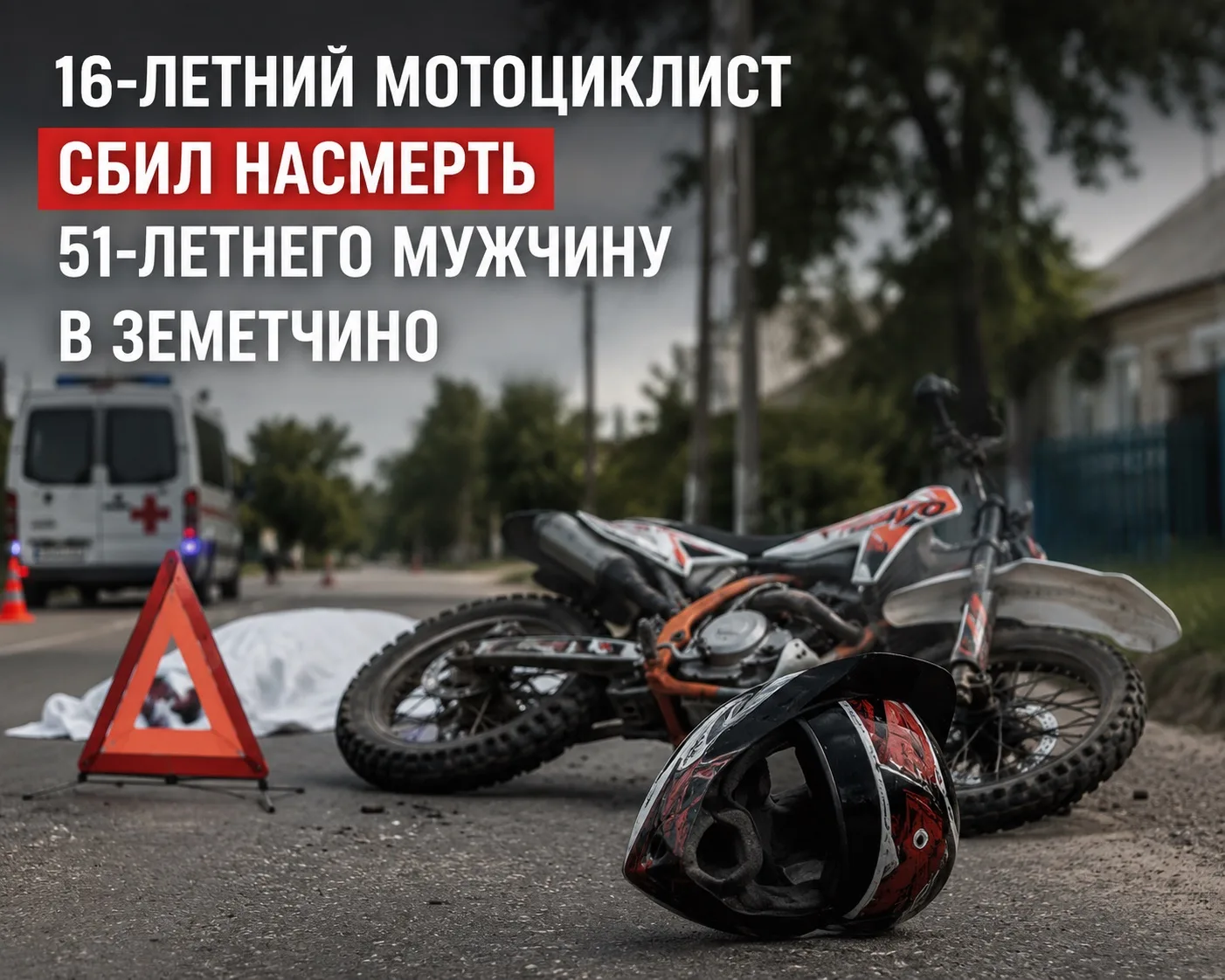 🥀 В Земетчино 16-летний мотоциклист насмерть сбил пешехода.