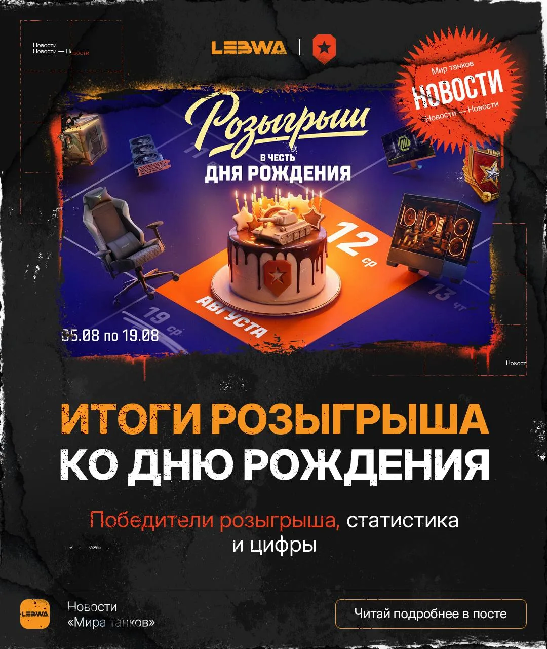 🔥LeBwa Новости: Итоги масштабного розыгрыша ко Дню рождения — проверяйте свои призы!🎁