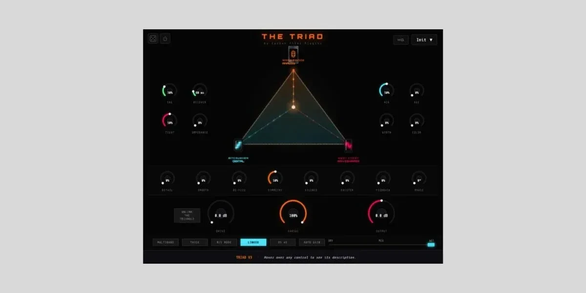 Triad — это плагин искажения звука от разработчика Carbon Fiber, получивший название «т...
