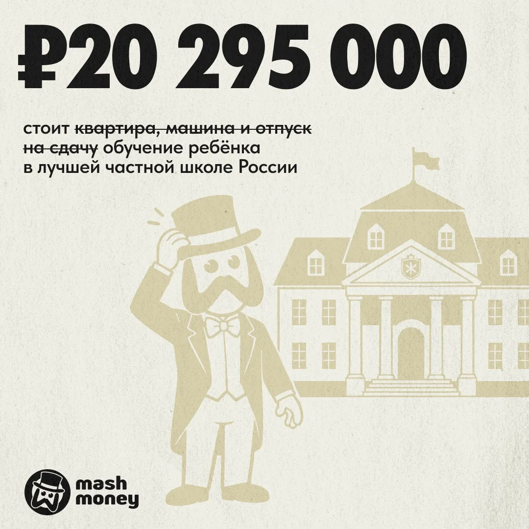 Обучение в лучших частных школах России стоит как однушка в столичной новостройке. Mash...