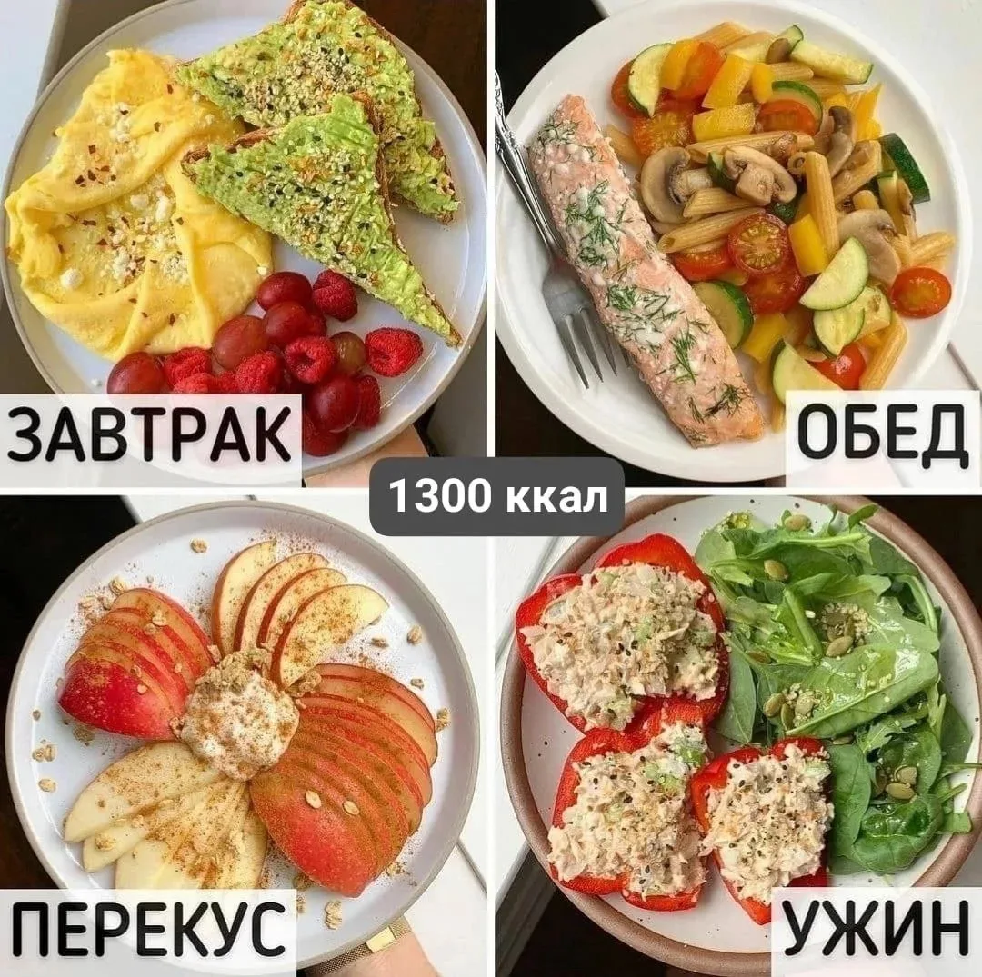 МЕНЮ НА 1350 ККАЛОРИЙ 
⠀
КБЖУ 1340 / 114 / 51 / 97
⠀
Завтрак:
КБЖУ 411/19/23/29
Омлет с бутербродами