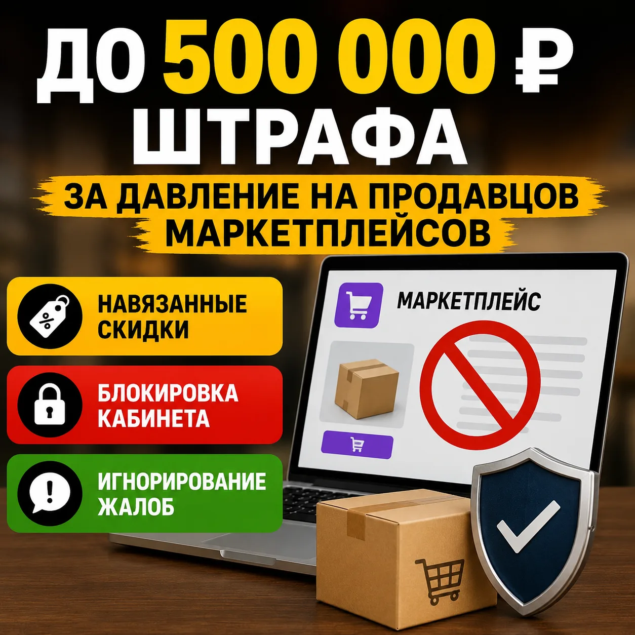 Маркетплейсы могут начать штрафовать за давление на продавцов

Правительство поддержало поправки в К