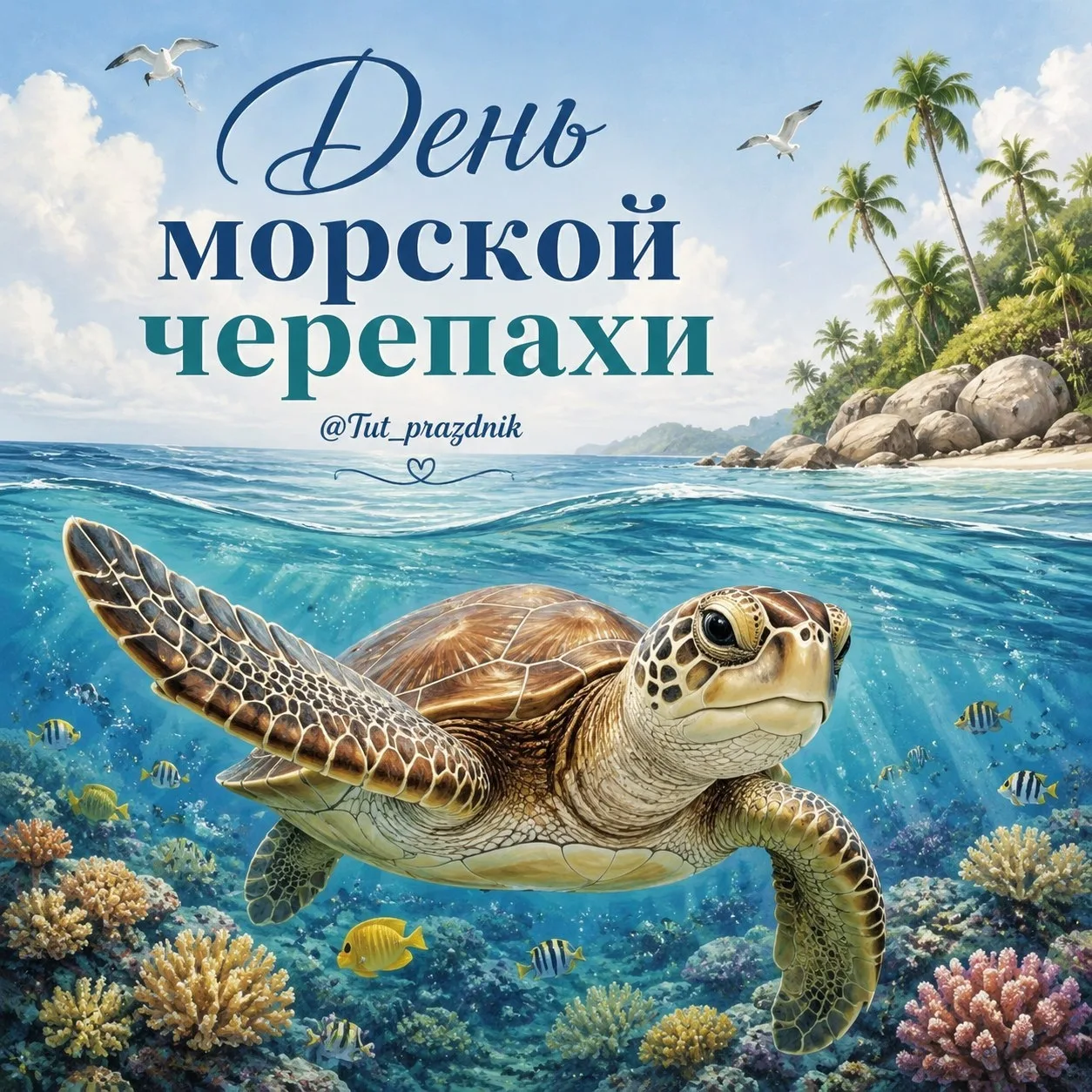🐢🌊 16 июня — Всемирный день морской черепахи 🌊🐢

Сегодня отмечается Всемирный день морской череп