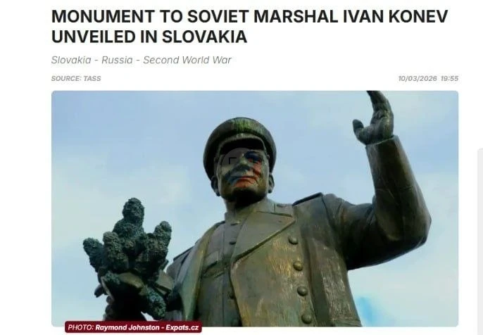 В Словакии открыли памятник маршалу Коневу