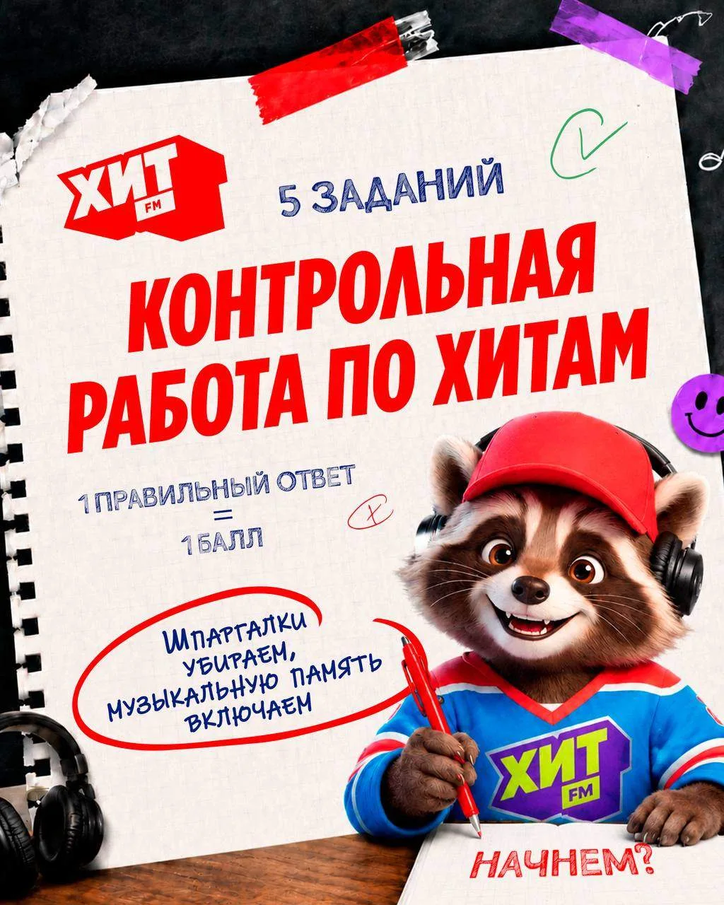 Пора проверить свои знания по самому любимому предмету — хитам!