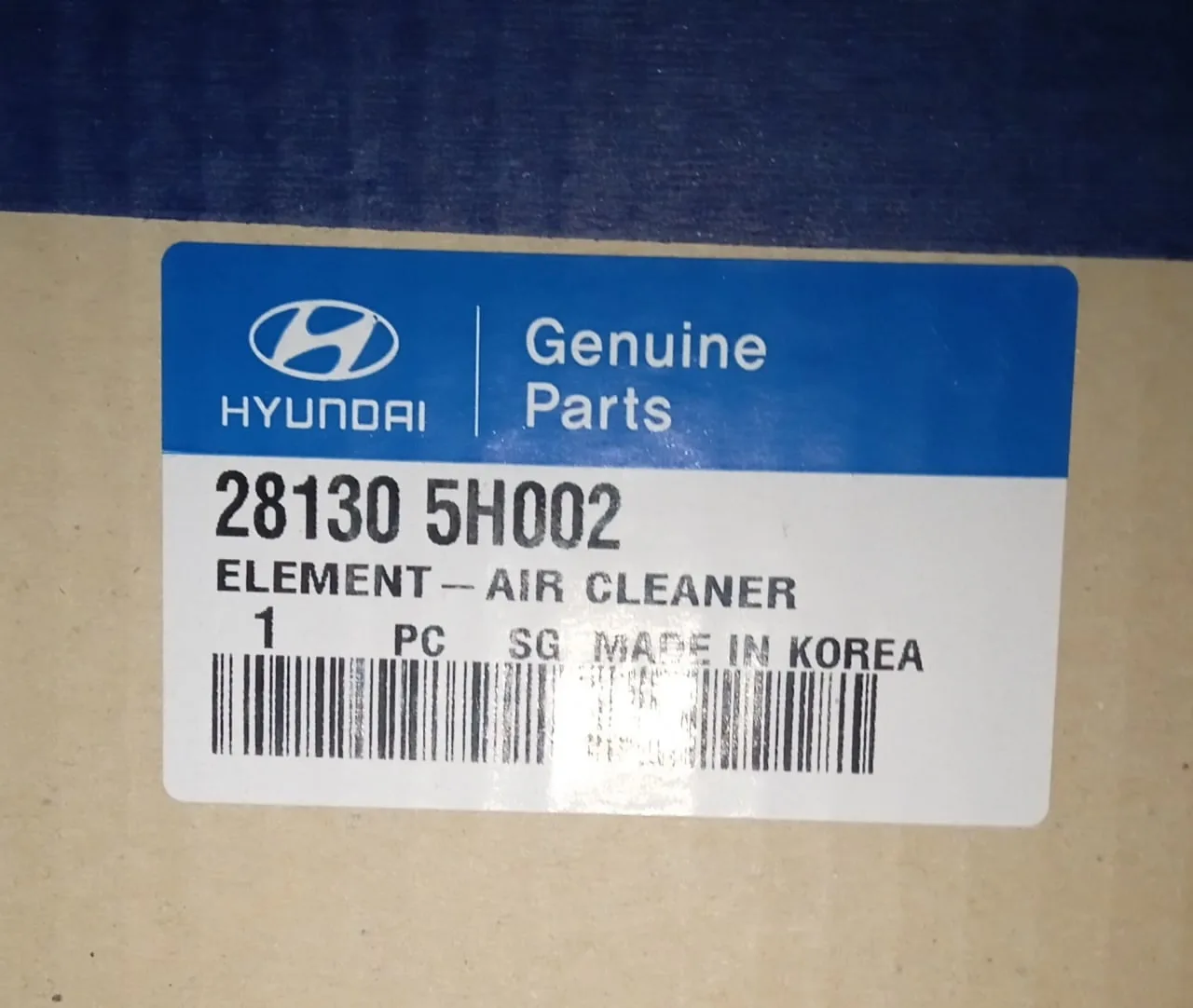 Фильтр воздушный Новый D4AL 281305H002 HYUNDAI-KIA Хундай КИА 800 руб