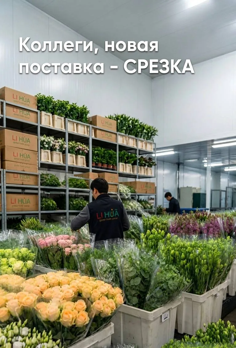 🌿 Коллеги, новое поступление срезанных цветов из Китая!