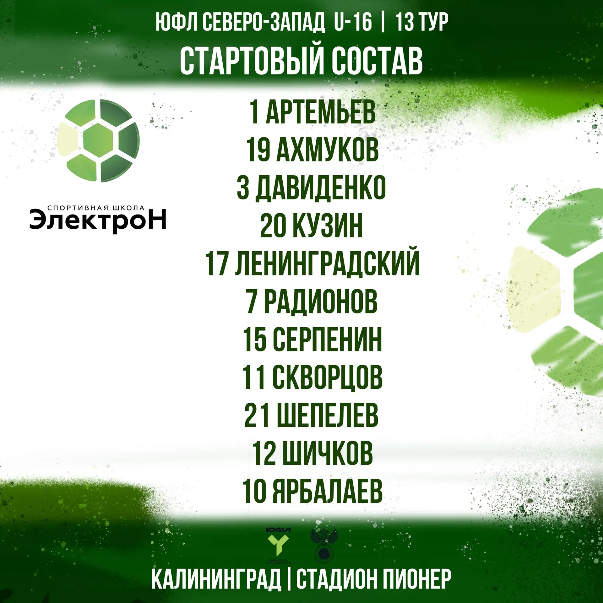 🚀 Состав на сегодняшний матч