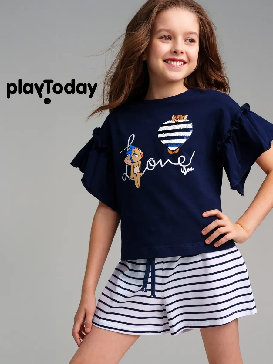 ⚡️ Футболка для подростка Том и Джерри, PlayToday