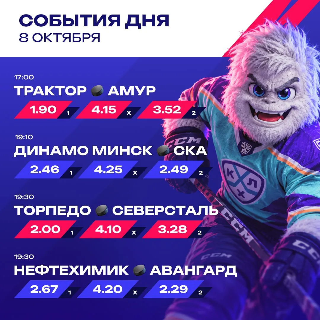 😎  Ставь на хоккей!