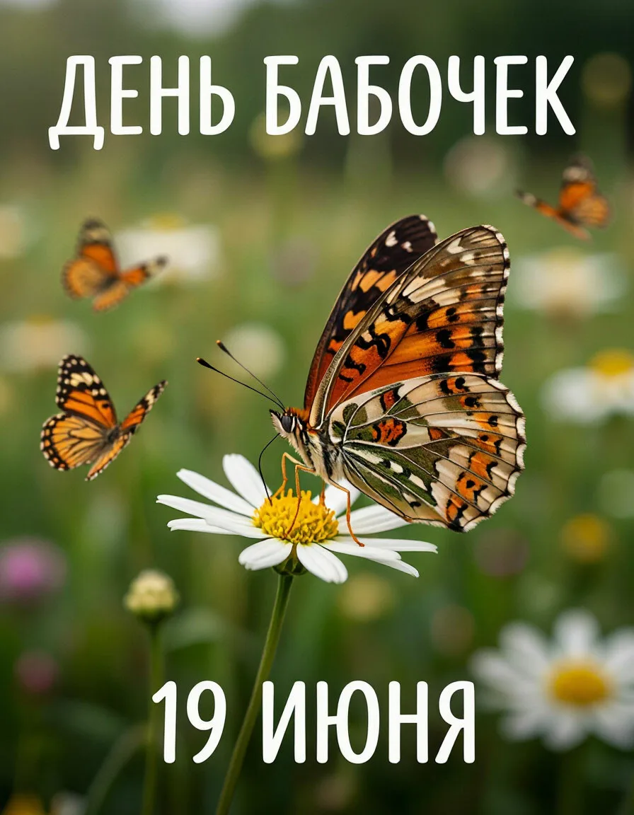 🦋 19 июня — День бабочек

Ежегодно 19 июня отмечается День бабочек — праздник, который напоминает о