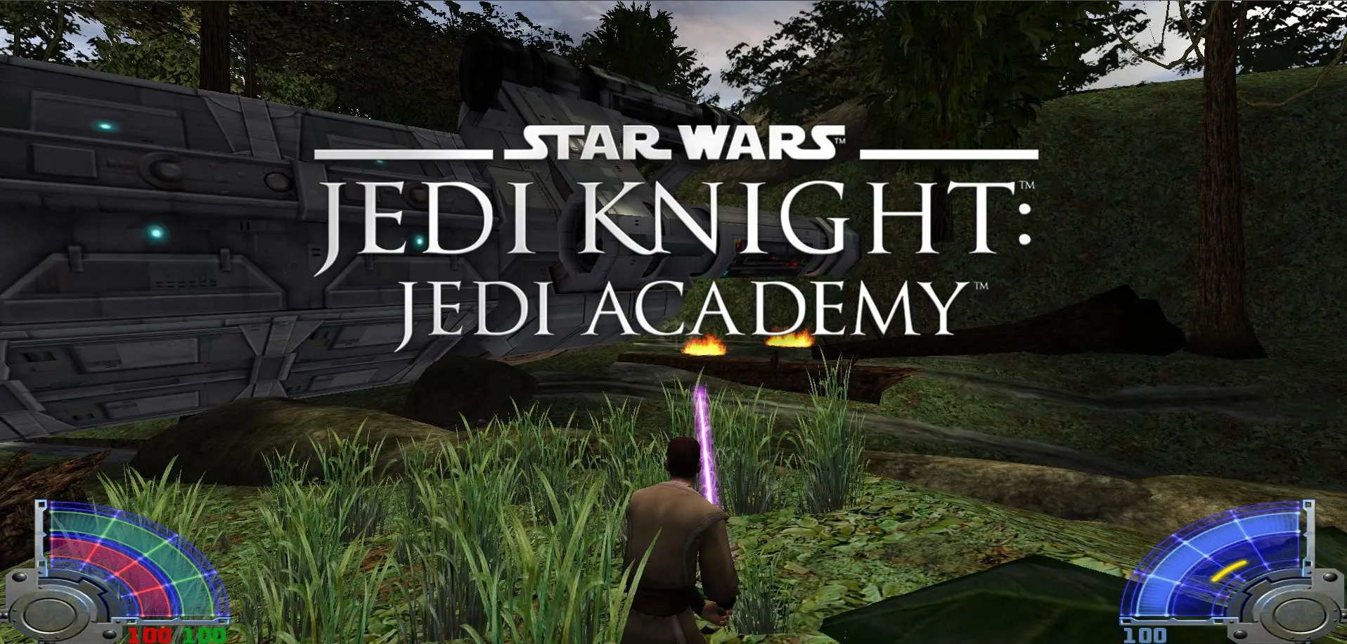 Star Wars: Jedi Academy в браузере

Я наконец то доделал порт Академии Джедаев для игры в браузере. 