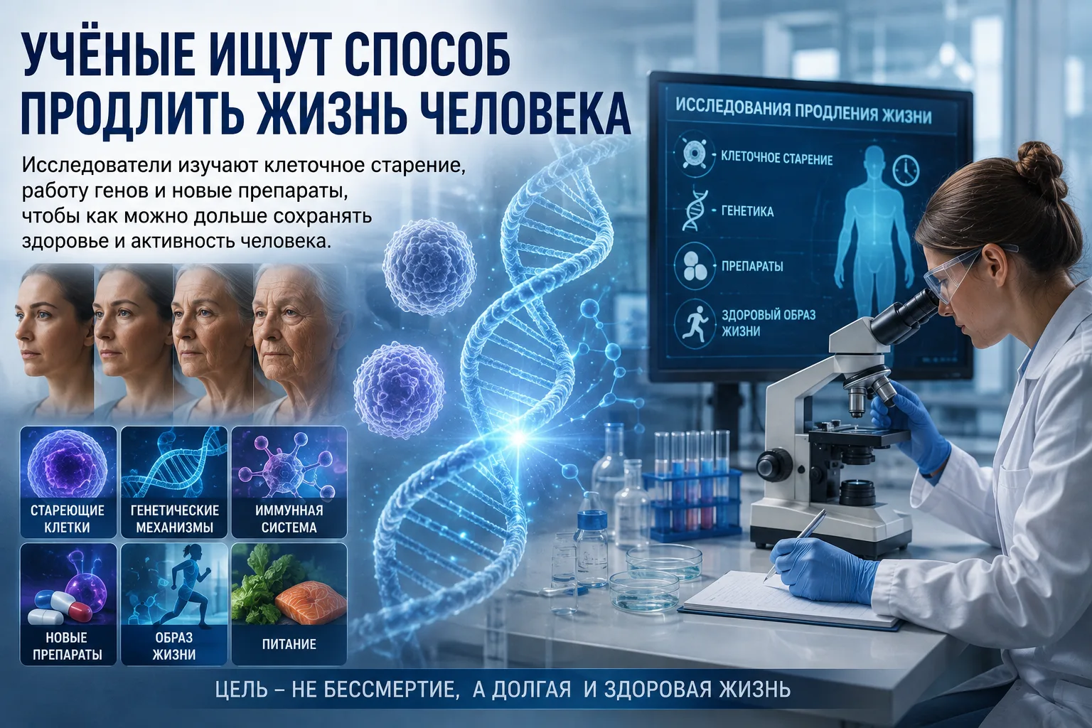 Учёные ищут способ замедлить старение человека