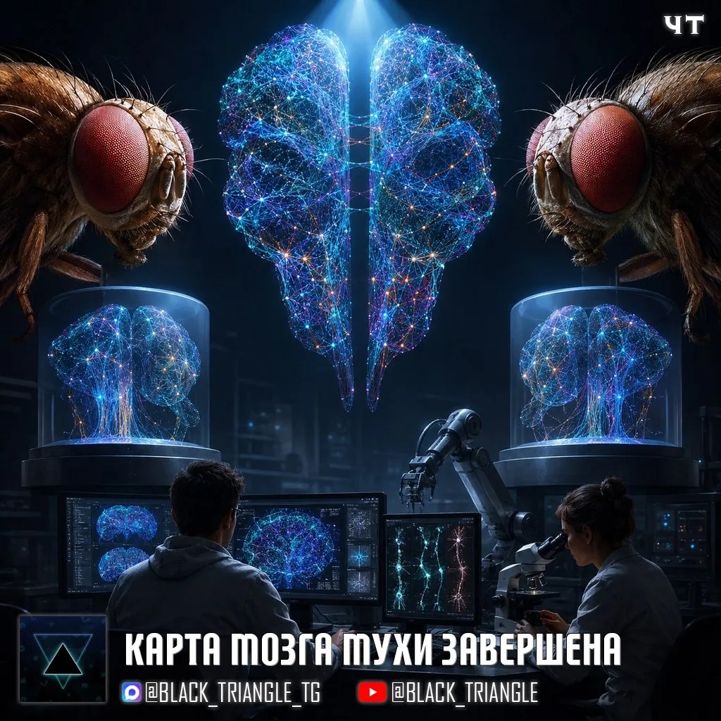 ☝🏻Мозг мухи расписали до последнего синапса — теперь и мужской