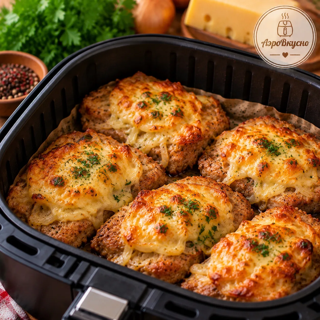 🍖 Свинина по-французски в аэрогриле