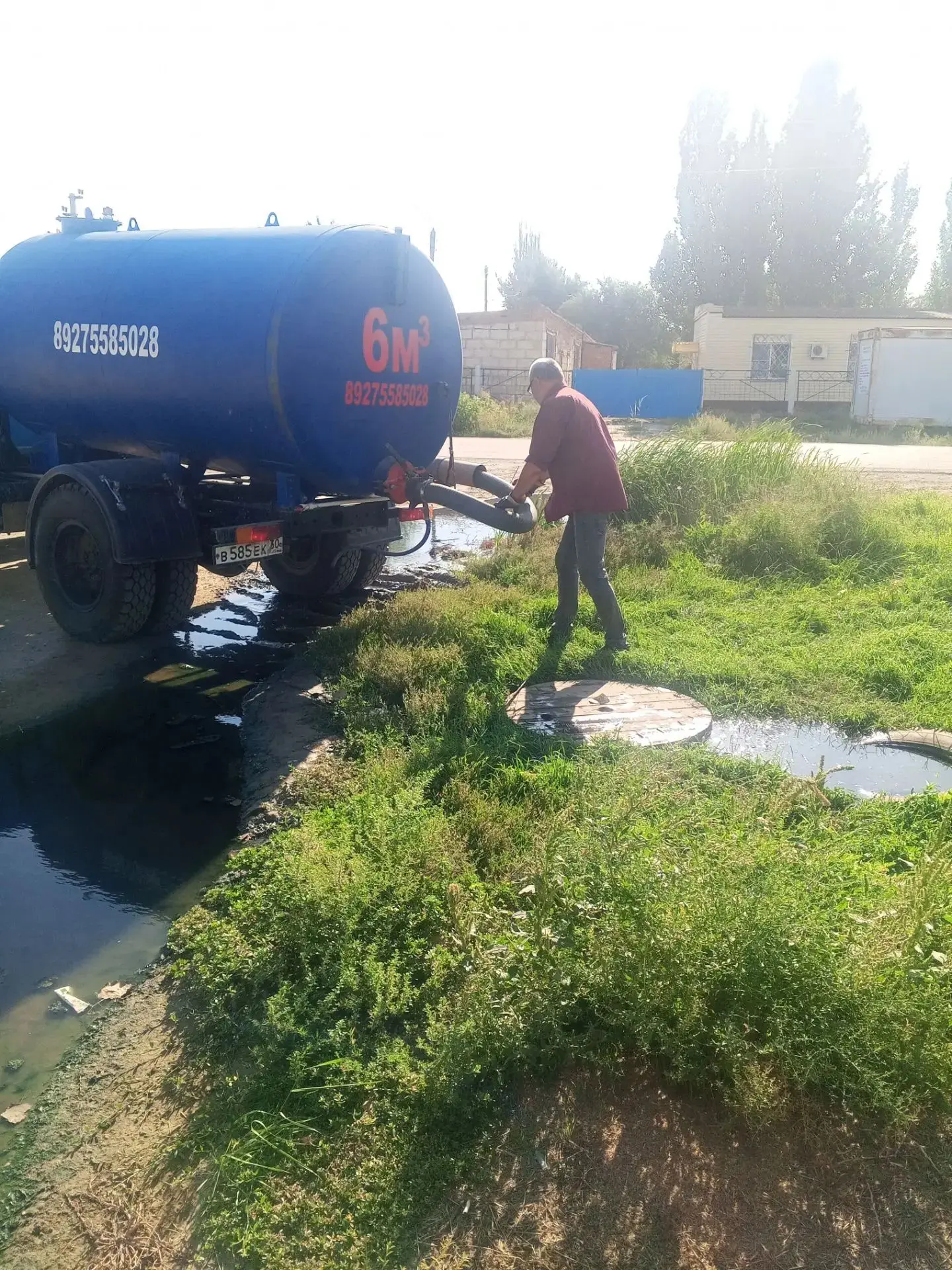 Работы на системе водоотведения п. Лиман