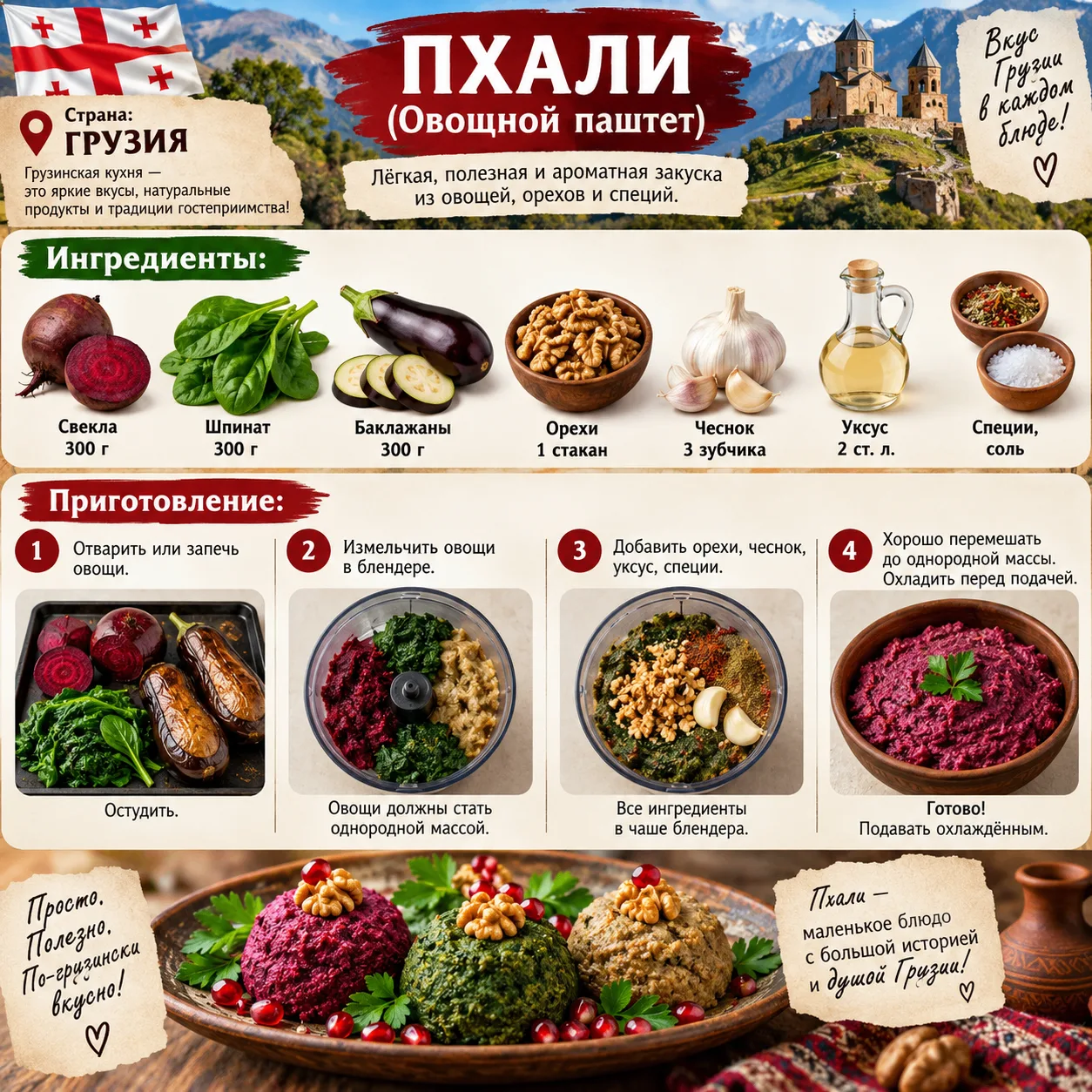 Пхали (Овощной паштет)                                                                 ...