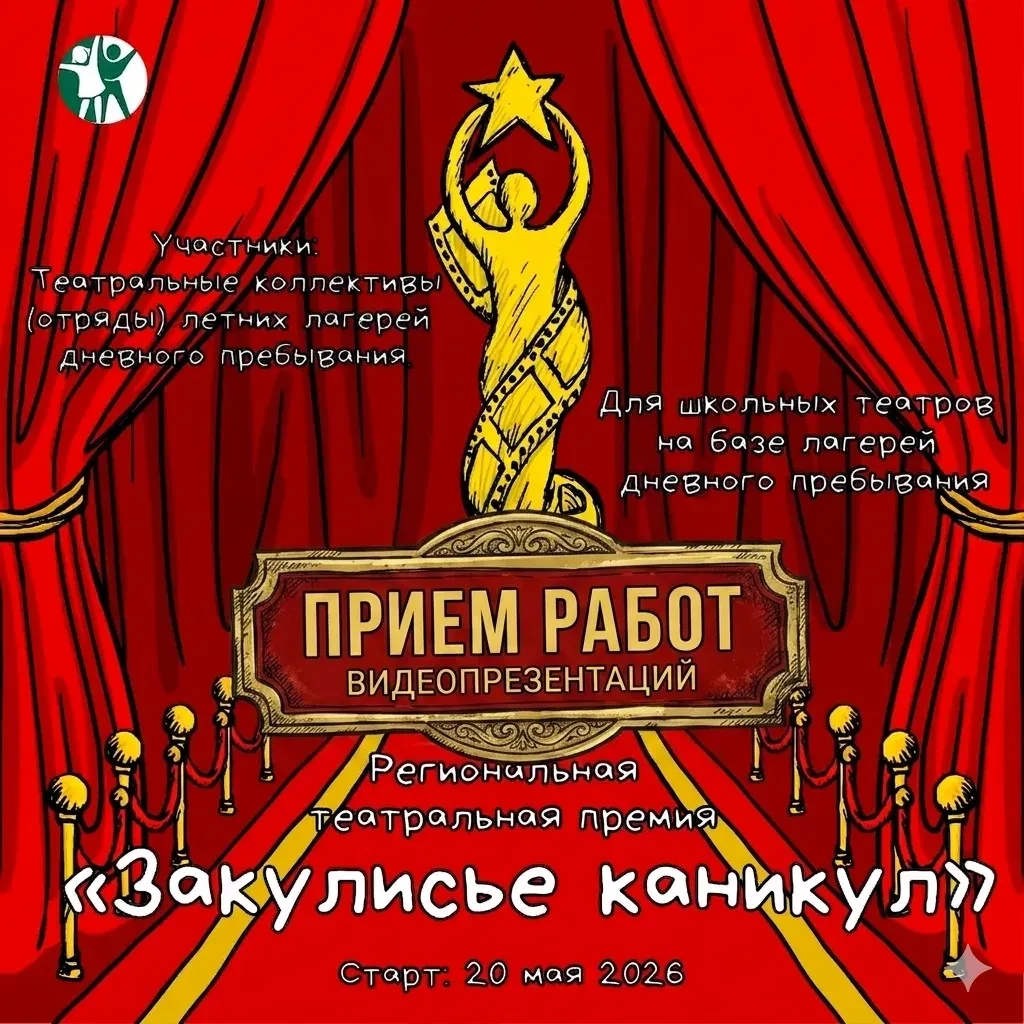 🎭 Внимание! Стартовал приём видеоработ на премию «Закулисье каникул»!