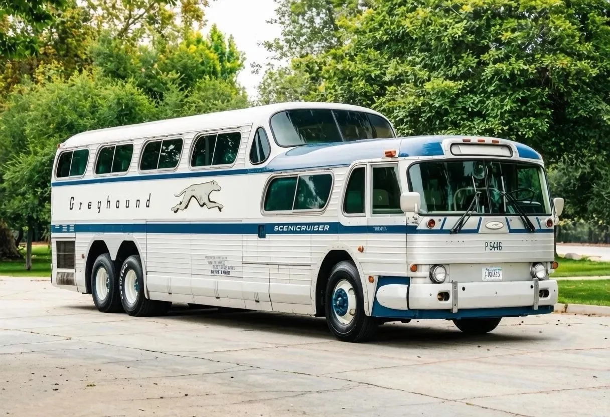 Автобус с ДВУМЯ двигателями: редчайший Greyhound 1954 года уйдёт с молотка