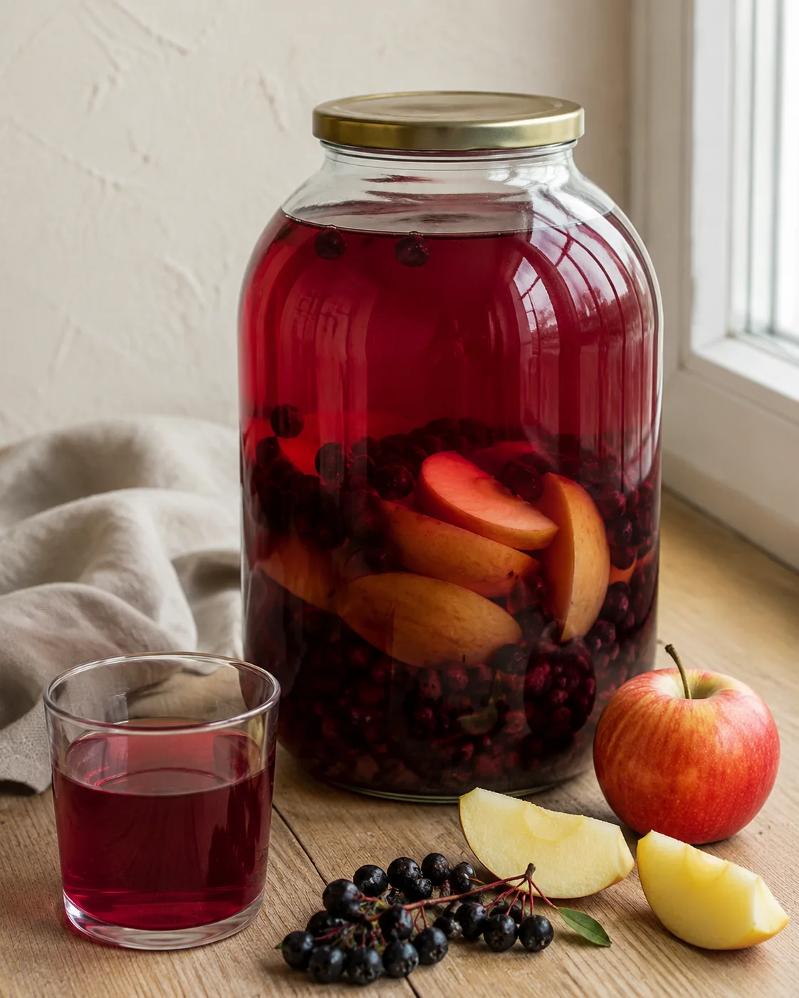 🍎 Компот из черноплодки с яблоками