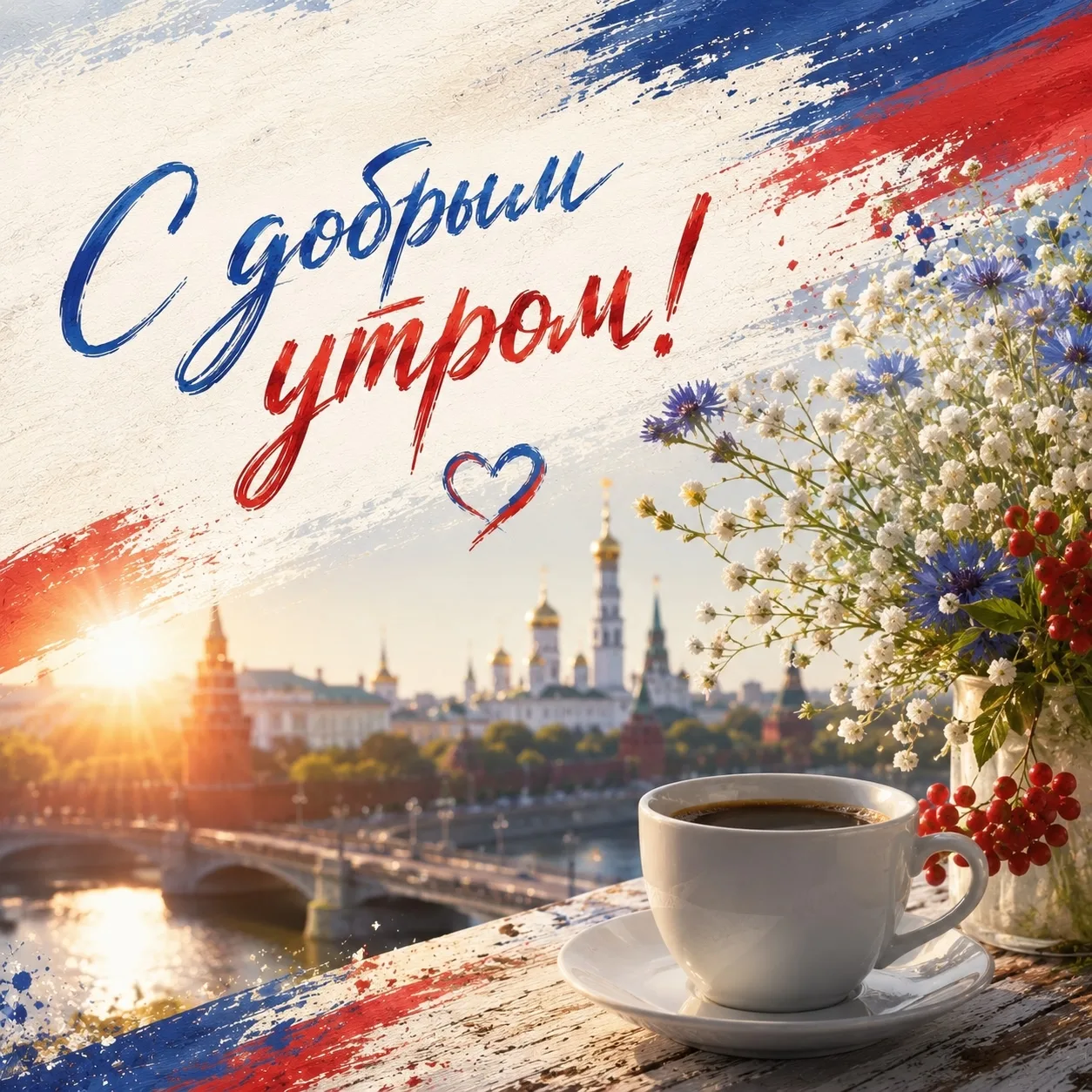 ☀️🇷🇺 С добрым утром! Пусть этот день начнётся с хороших новостей, улыбок и гордости за нашу страну
