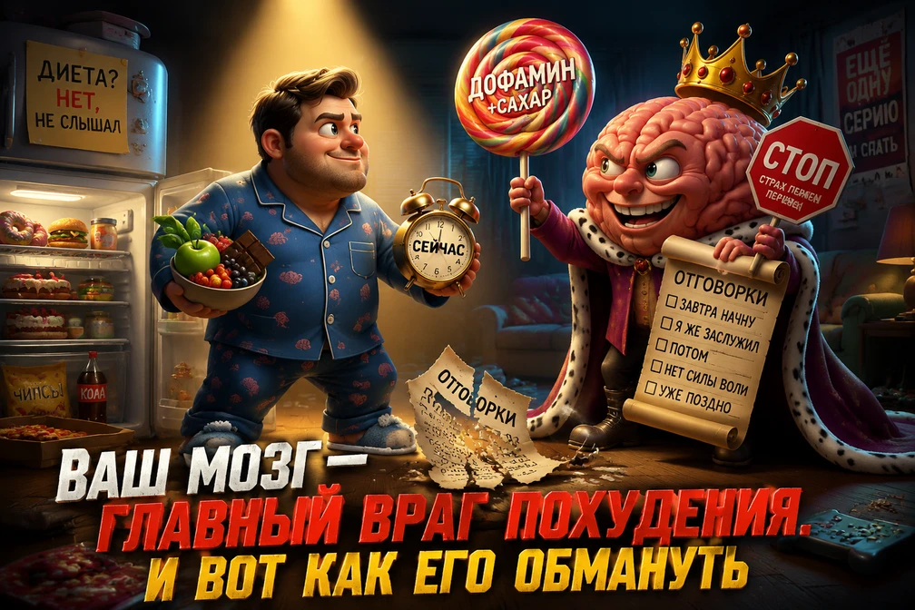 Ваш мозг — главный враг похудения. И вот как его обмануть