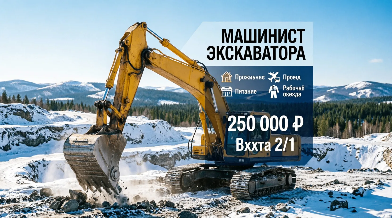 🏗️ ВАКАНСИЯ: МАШИНИСТ ЭКСКАВАТОРА 🏗️━━━━━━━━━━━━━━━━━━━━━━━━━━━━━━━
📍 Место работы: Газимурский з