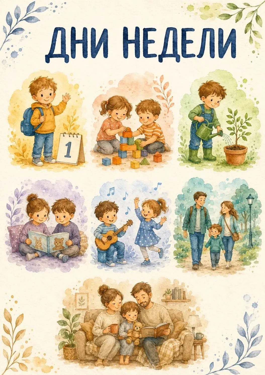📅 Дни недели - учимся ориентироваться во времени!