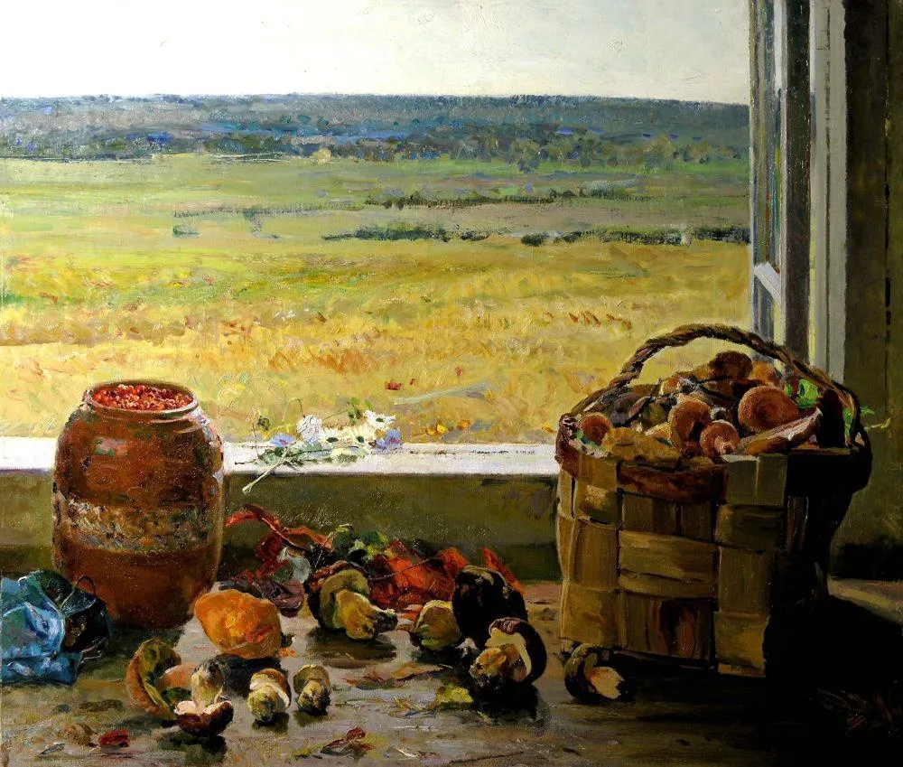 "Август", 1974 год,  художник Белых Алексей Павлович, годы жизни 1923-2017.
