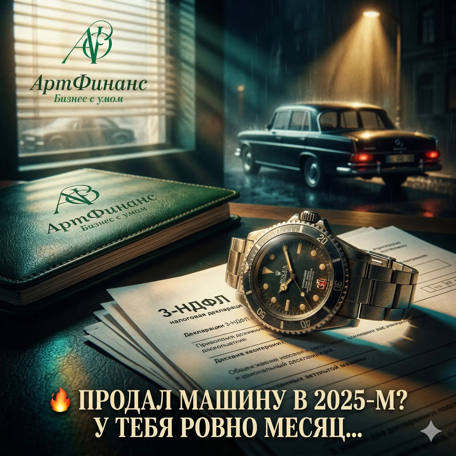 🔥 Продал машину в 2025-м? У тебя ровно месяц, чтобы не стать спонсором налоговой

На календаре 1 ап