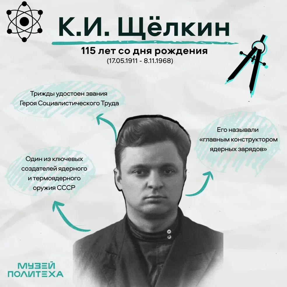 17 мая исполняется 115 лет со дня рождения Кирилла Ивановича Щёлкина — физика, одного и...