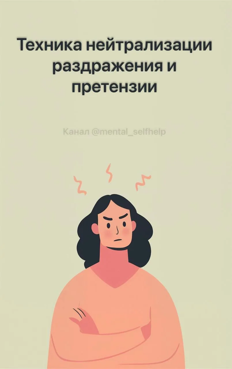 Техника нейтрализации раздражения и претензии

#злость #раздражение #общение