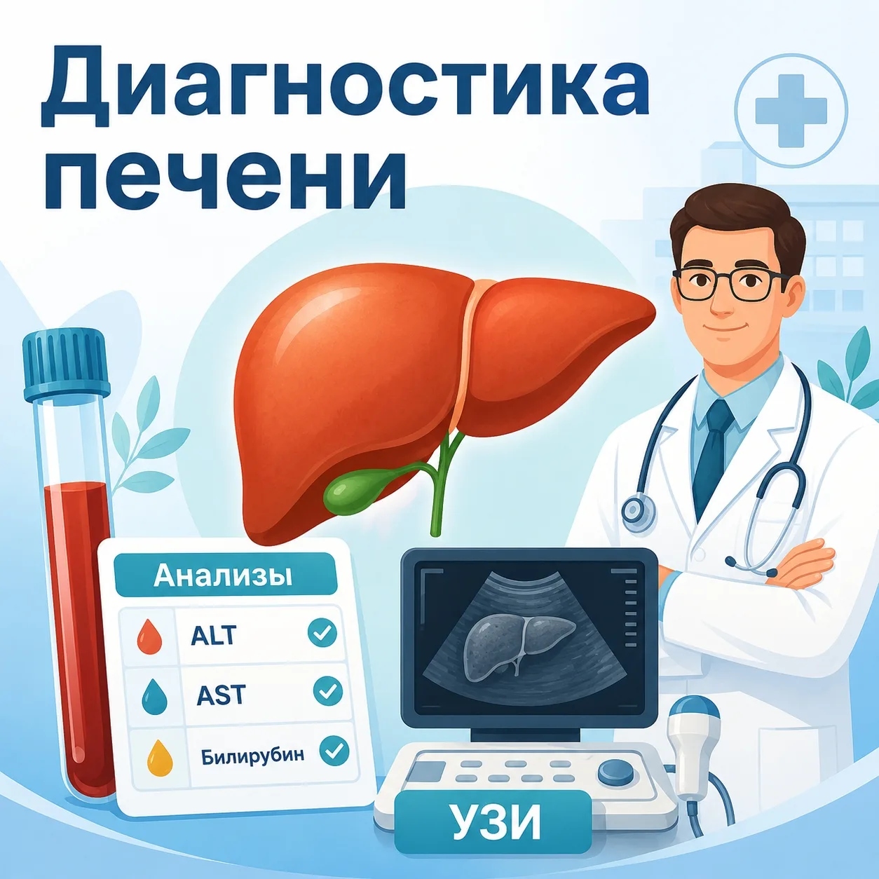 🧪 Что расскажут о печени анализы и УЗИ

Одного анализа или симптома недостаточно, чтобы оценить сос