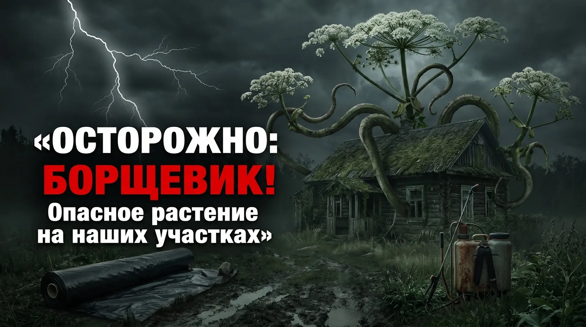 ⚠️ ОСТОРОЖНО: БОРЩЕВИК! Опасное растение на наших участках 🌿🔥