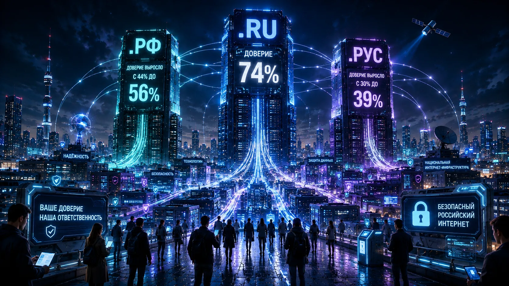 🌐 Россияне стали больше доверять доменам .рф и .рус