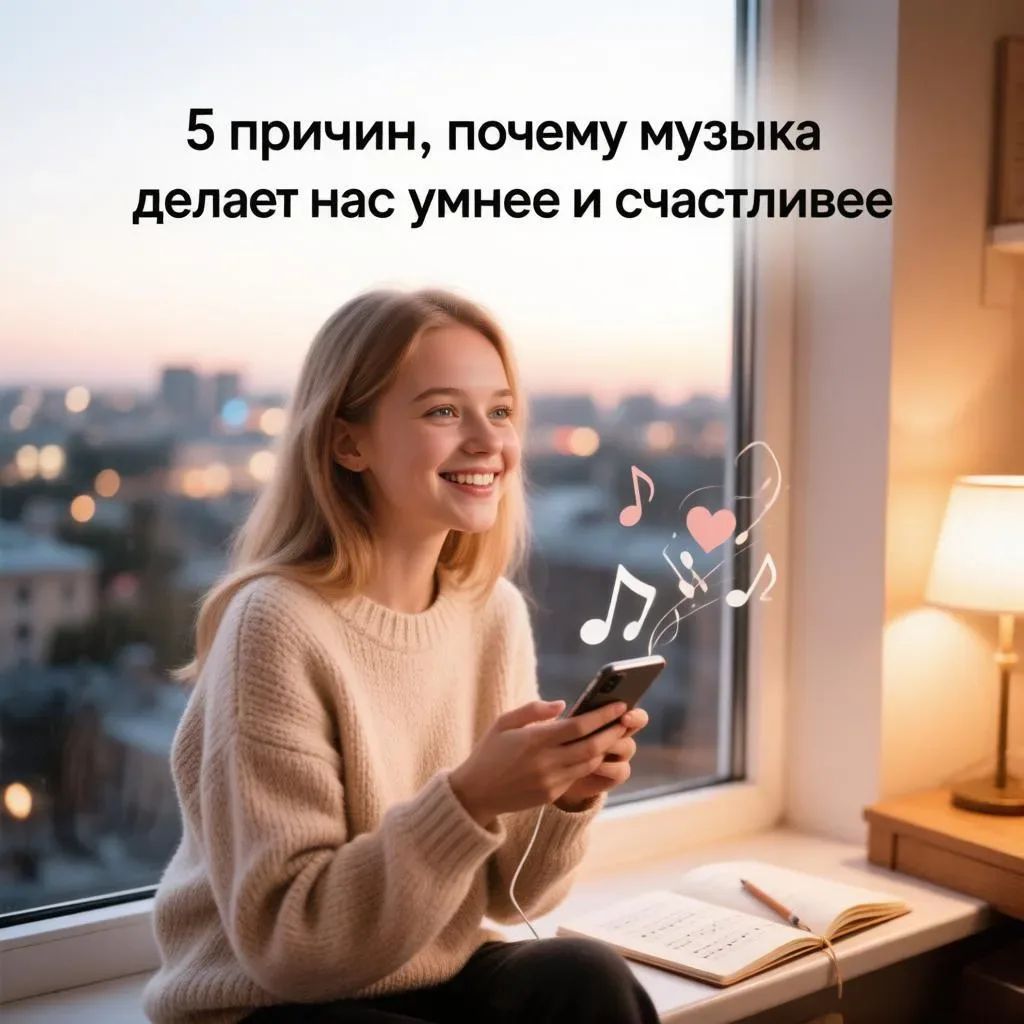 🎶 5 причин, почему музыка делает нас умнее и счастливее 🧠