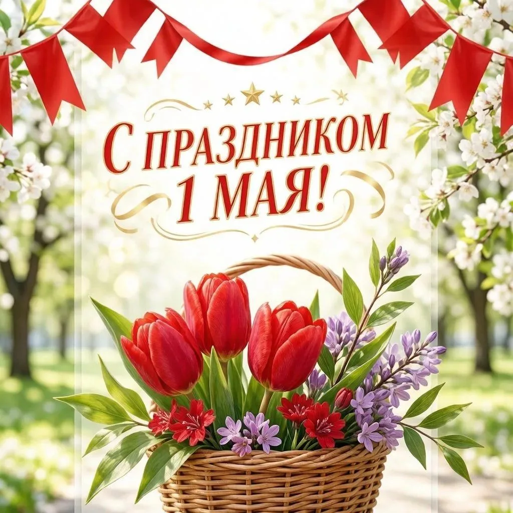 Поздравляем с 1 мая!
⁣
Пусть этот весенний день принесёт радость, тепло и вдохновение. Желаем, чтобы