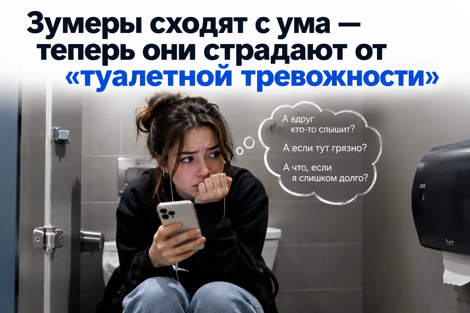 📢 «Туалетная тревожность» захватывает зумеров: молодые люди боятся выходить из дома, о...