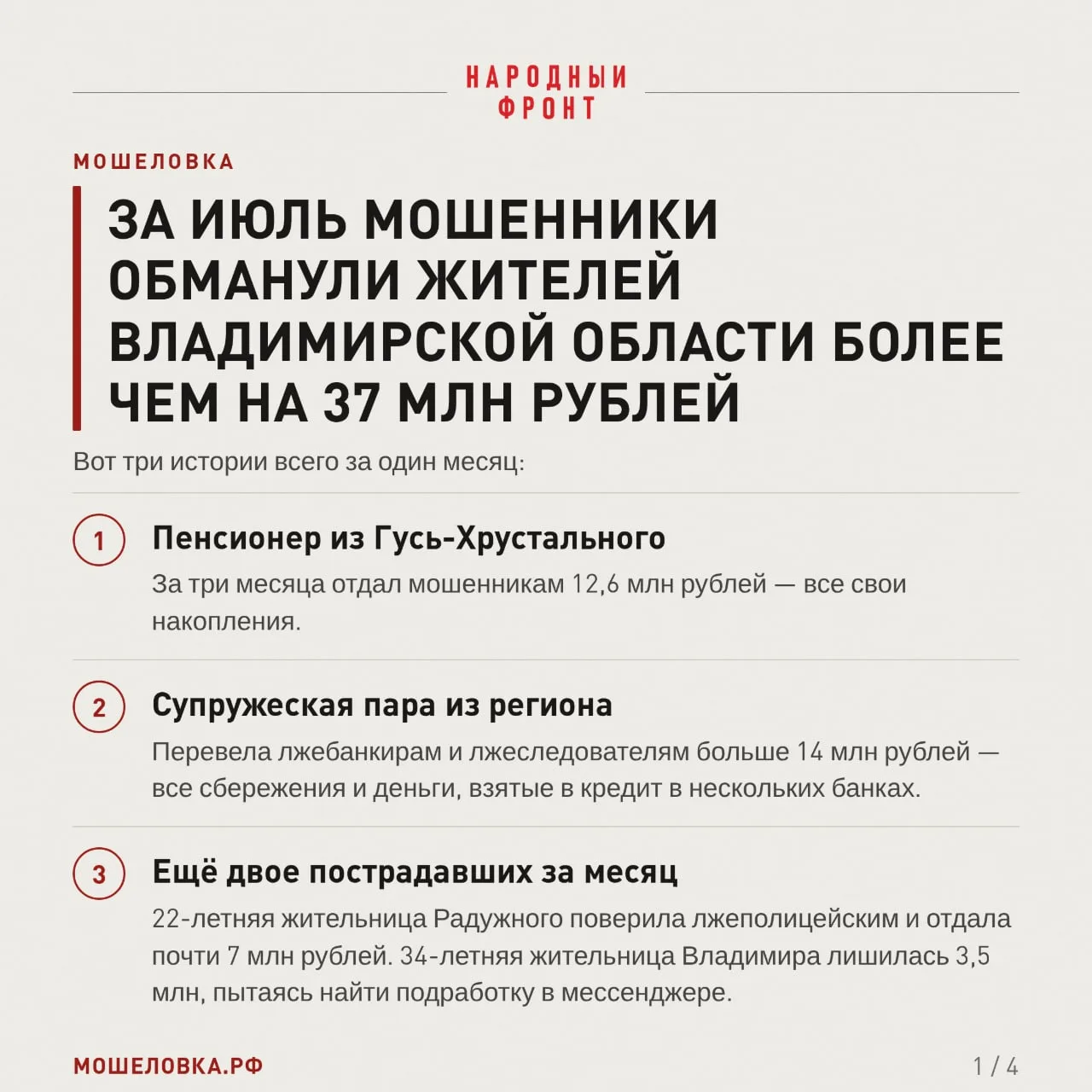 В июле жители Владимирской области лишились свыше 37 миллионов рублей от рук мошенников.