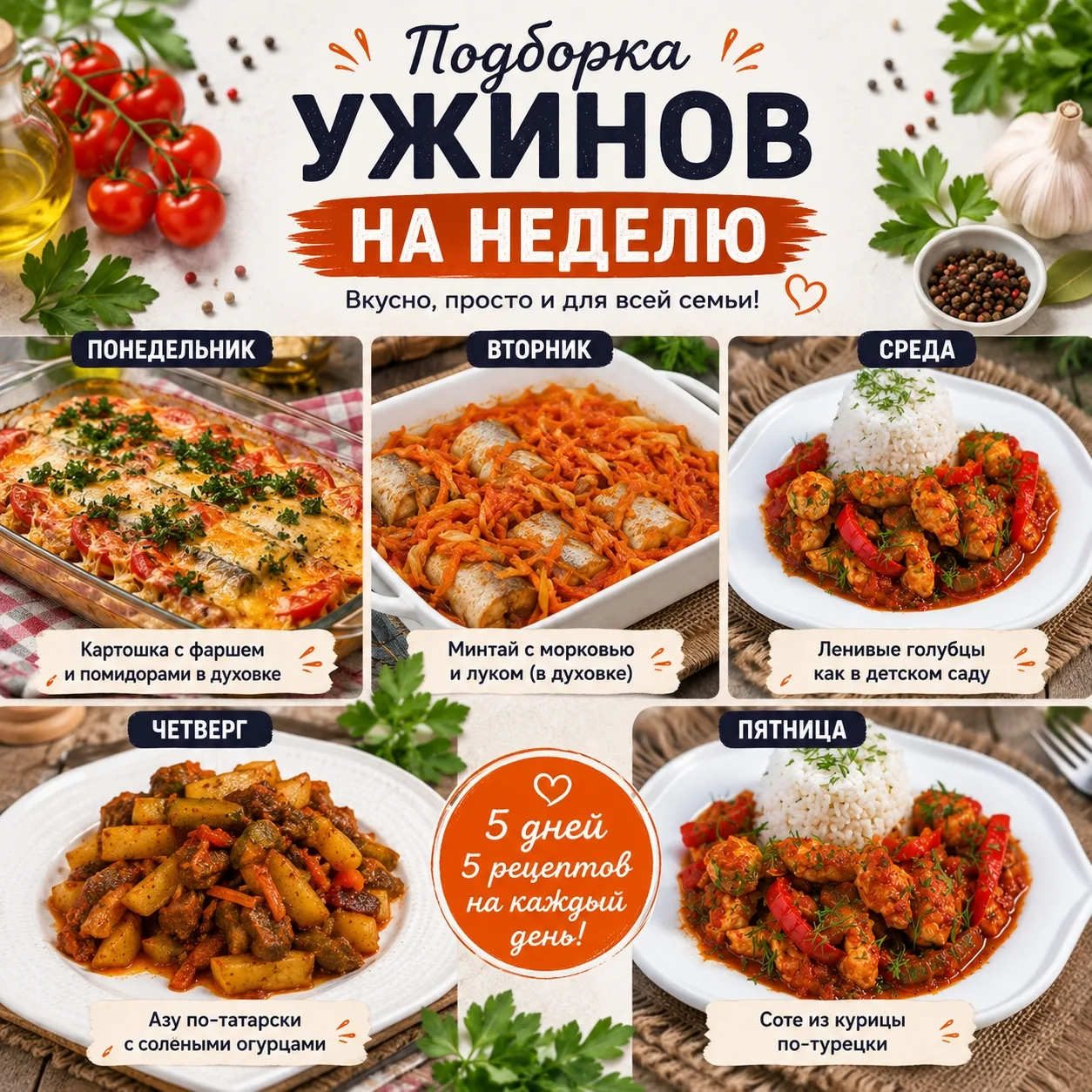 🛒 Иногда достаточно один раз сходить в магазин — и вопрос «что приготовить на ужин?» закрыт почти н