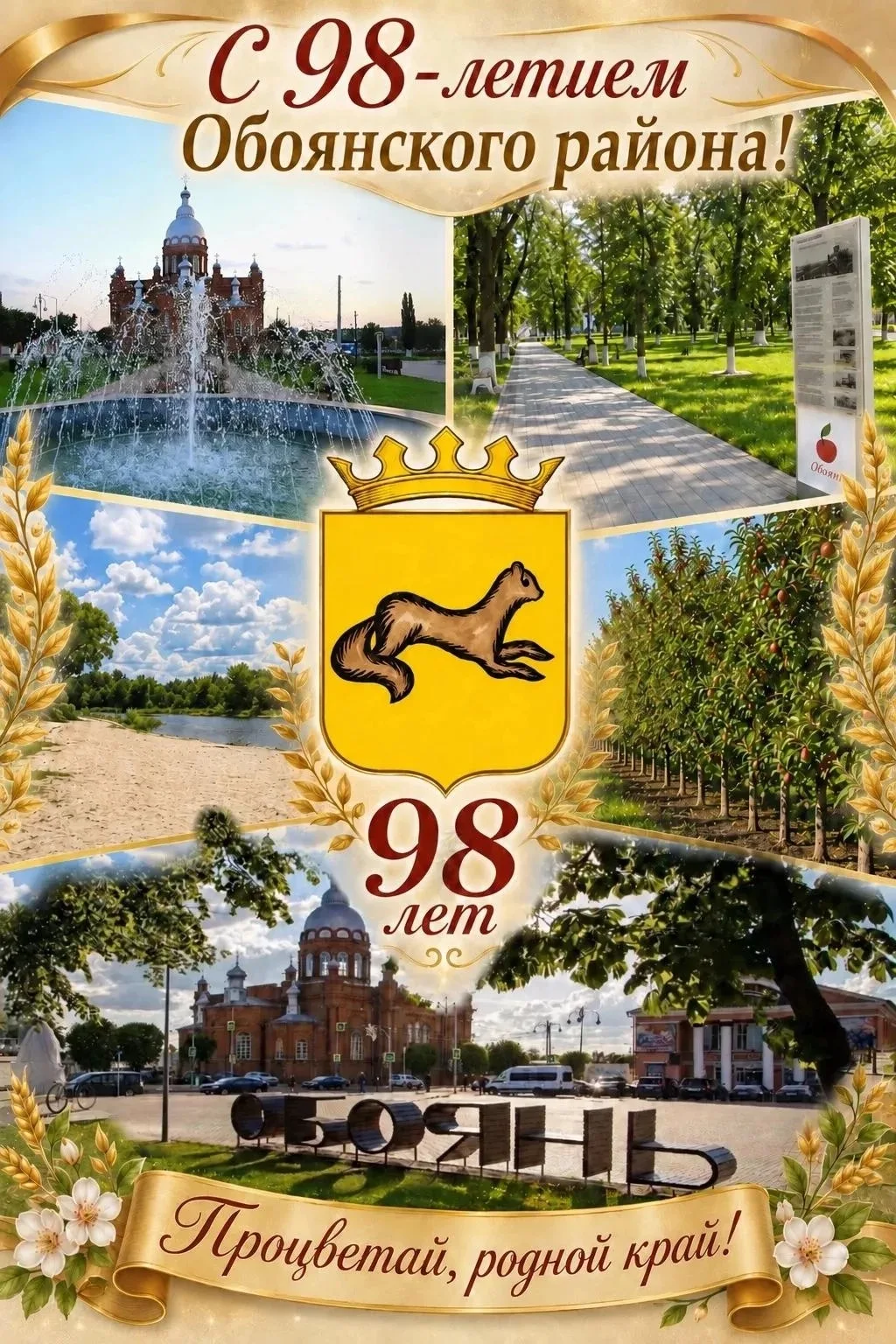 🇷🇺Сегодня наш Обоянский район отмечает День рождения — ему исполняется 98 лет.