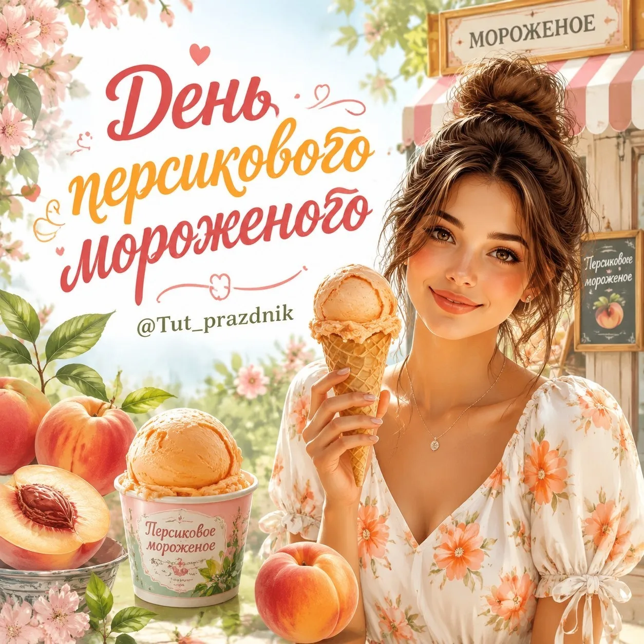 🍑🍦 17 июля — День персикового мороженого 🍦🍑