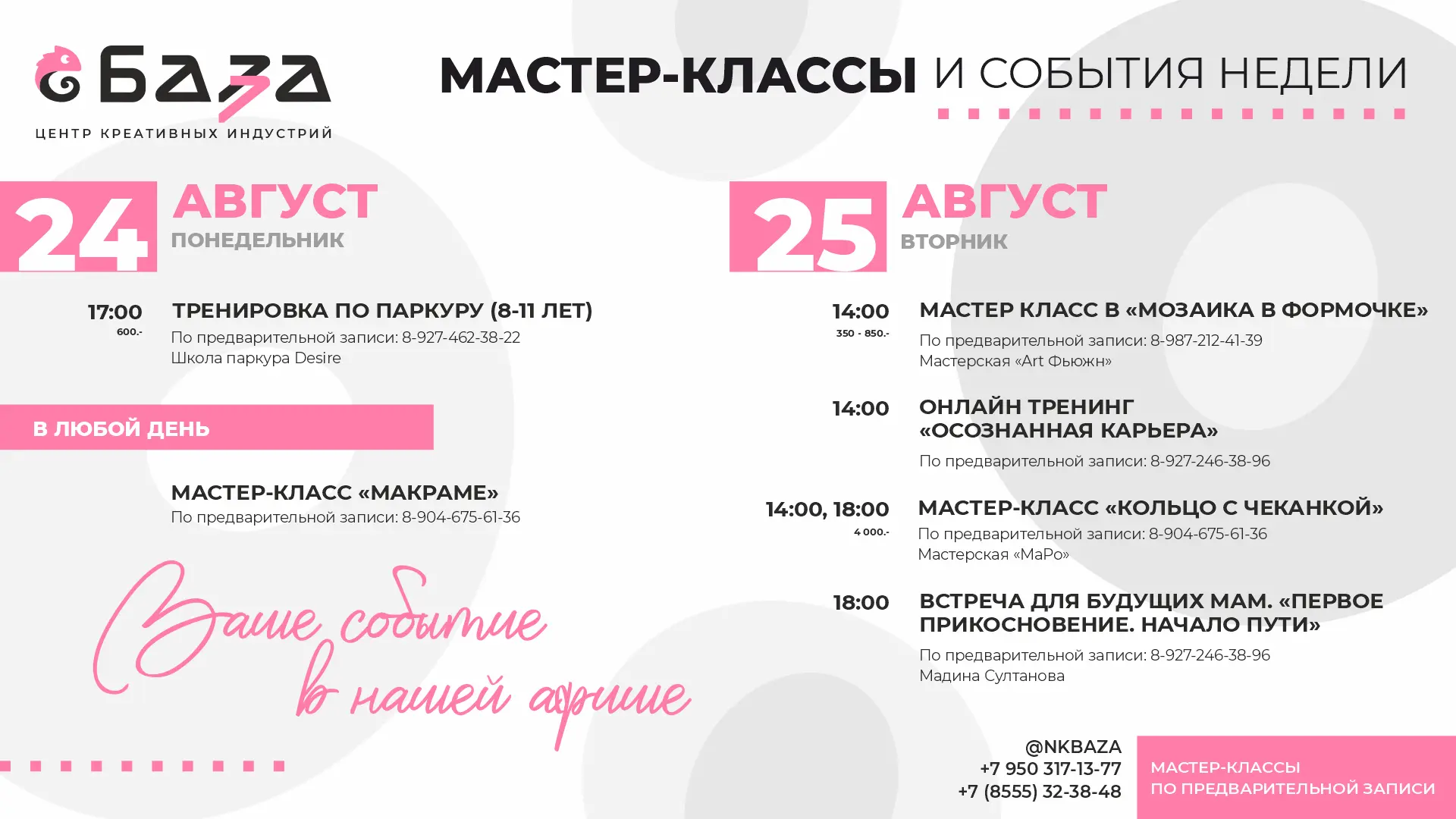 Неделя, в которой сложно сказать: «на Базе нечего делать» 😏