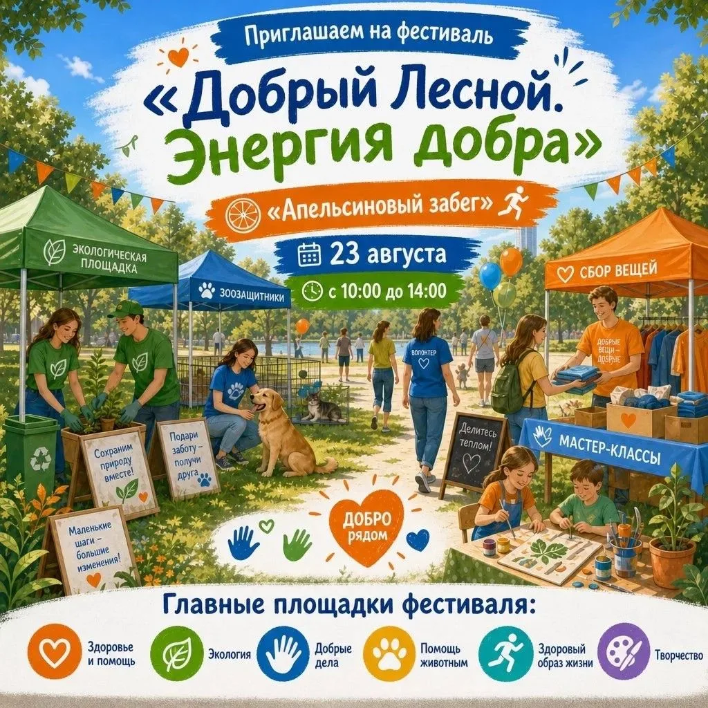 Фестиваль «Добрый Лесной. Энергия добра» и «Апельсиновый забег»