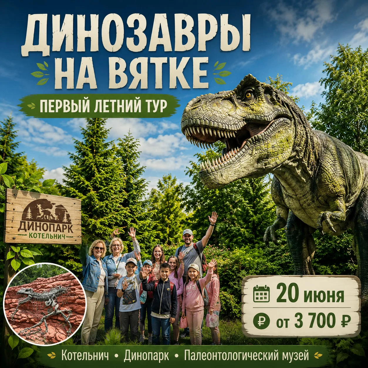 🦕 Первый летний тур в Динопарк — 20 июня (эта суббота)

Едем из Йошкар-Олы в Котельнич на программу