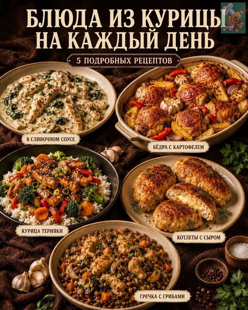 Блюда из курицы на каждый день 🍽